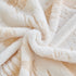 Plush Faux Fur Warm Sofa Cover with Waves Jacquard Textured Throw Blankets for Couch