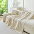 Fresh Geometric Sofa Throw Cover, Modern Textured Breathable Couch Protector Blanket