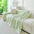 Fresh Geometric Sofa Throw Cover, Modern Textured Breathable Couch Protector Blanket