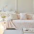 Plush Faux Fur Warm Sofa Cover with Waves Jacquard Textured Throw Blankets for Couch