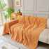 Solid Color Chenille Sofa Throw Blanket, Cozy & Easy Care Fringed Furniture Protector