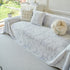 Plush Faux Fur Warm Sofa Cover with Waves Jacquard Textured Throw Blankets for Couch