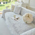Plush Faux Fur Warm Sofa Cover with Waves Jacquard Textured Throw Blankets for Couch