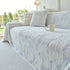 Plush Faux Fur Warm Sofa Cover with Waves Jacquard Textured Throw Blankets for Couch