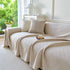 Cooling Ice Silk Soft Sofa Cover Blanket, Woven Geometric Textured Modern Couch Cover
