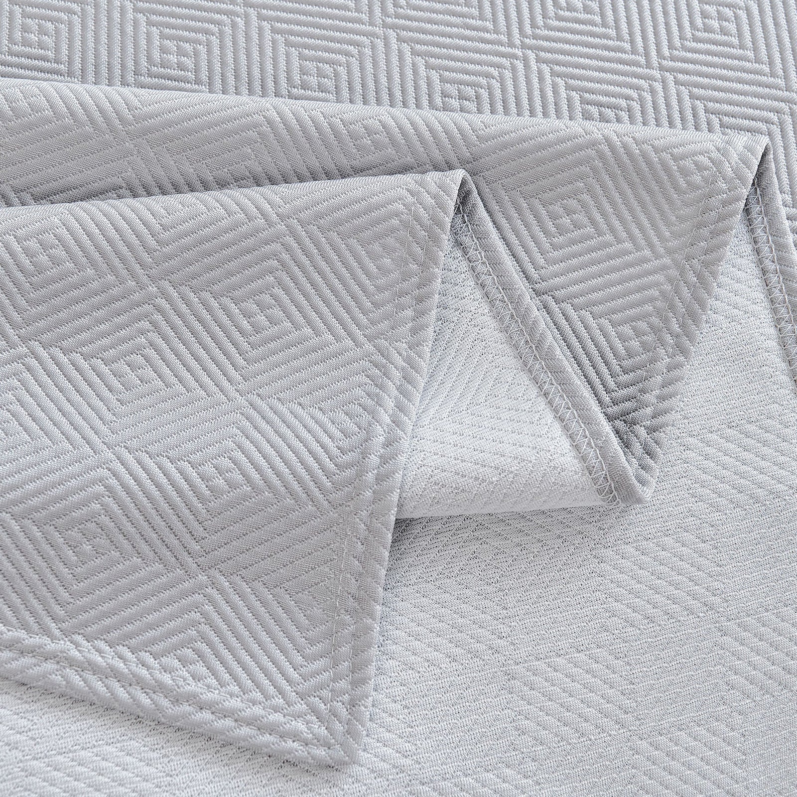 Cooling Ice Silk Soft Sofa Cover Blanket, Woven Geometric Textured Modern Couch Cover
