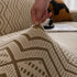 Modern Geometric Jacquard Sofa Slipcover, High Stretch 1-Piece Textured Couch Cover