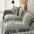Chenille Sofa Cover Throw Blanket, Boho Geometric Scratch Proof Couch Protector