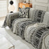 Chenille Sofa Cover Throw Blanket, Boho Geometric Scratch Proof Couch Protector