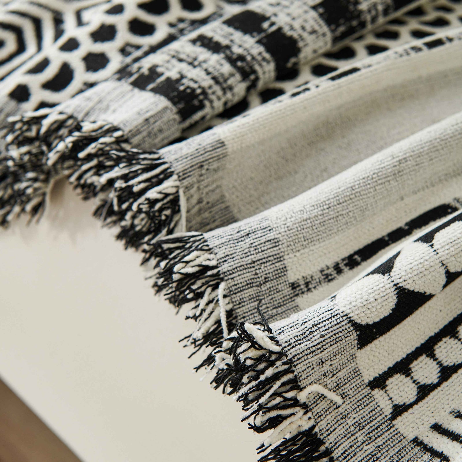 Chenille Sofa Cover Throw Blanket, Boho Geometric Scratch Proof Couch Protector