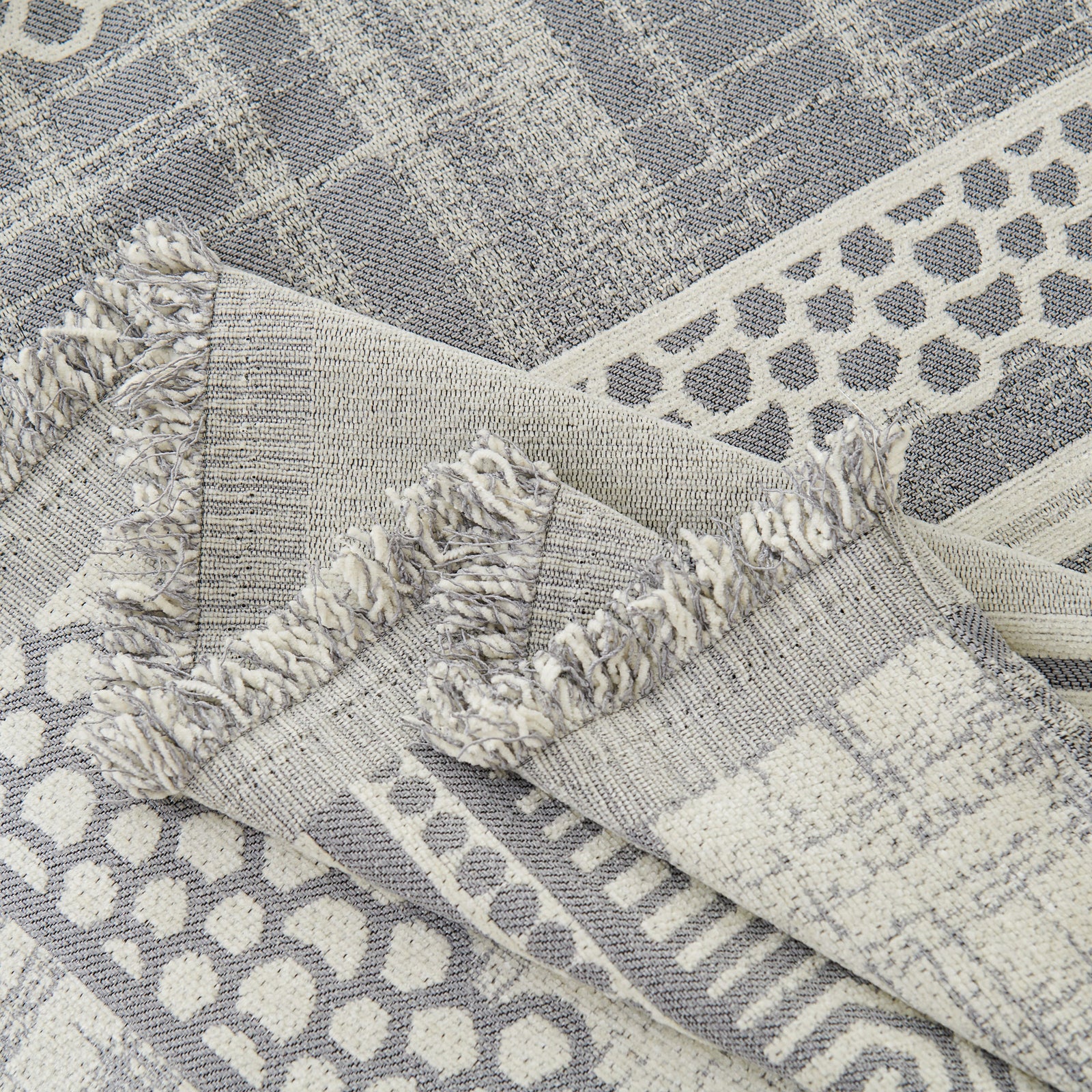 Chenille Sofa Cover Throw Blanket, Boho Geometric Scratch Proof Couch Protector