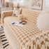Jacquard Plush Houndstooth Sofa Throw Cover, Cover Throws for Sofas, Stylish Living Room Throws