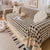 Jacquard Plush Houndstooth Sofa Throw Cover, Cover Throws for Sofas, Stylish Living Room Throws