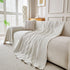 Cooling Ice Silk Knit Couch Cover, Breathable Pet Friendly Soft Throw Cover for Sofas