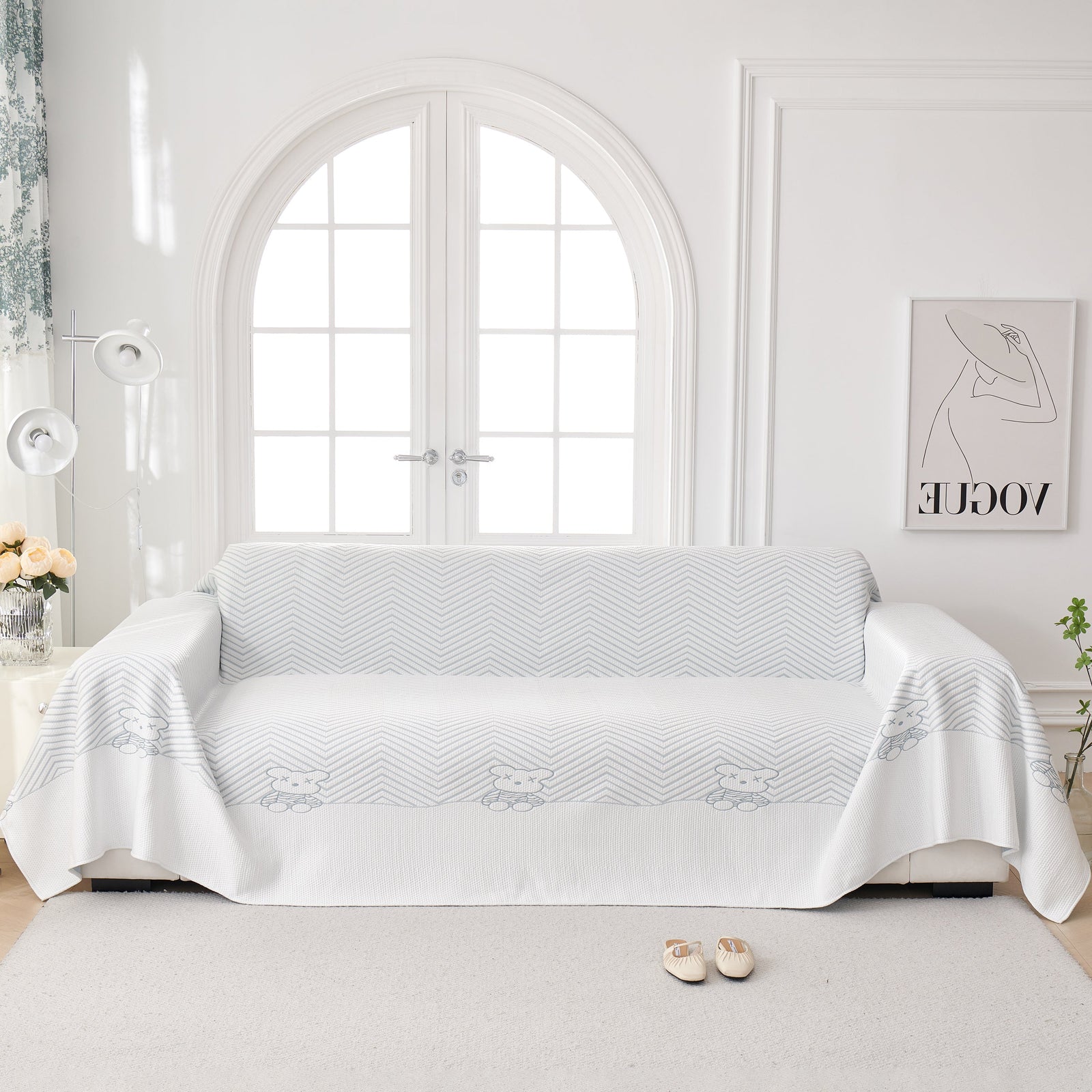 Cool Summer Blanket for Couches Soft Comfy Lightweight Cooling Sofa Blankets Cover