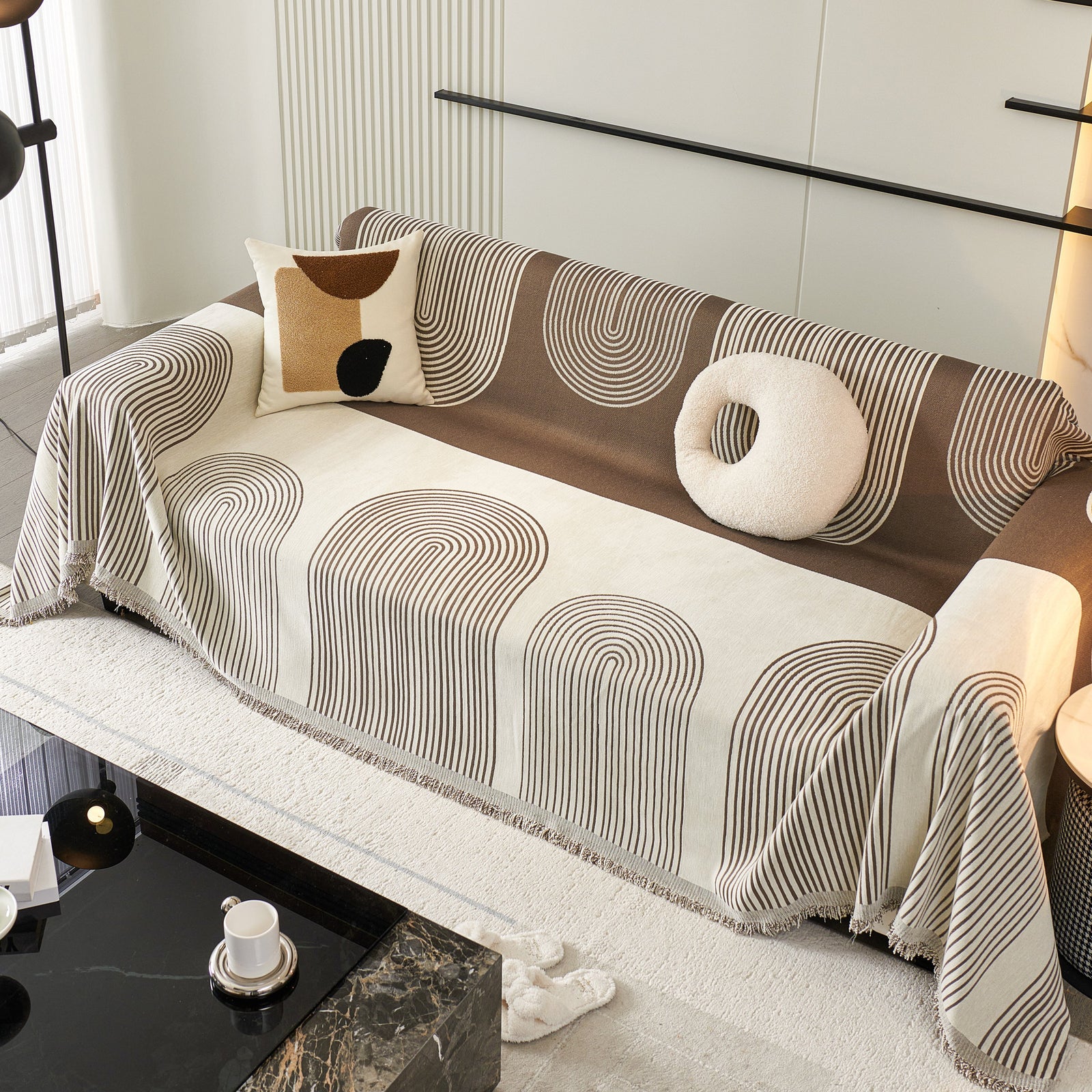 Oversized Sofa Throw Blanket, Couch Protector Throw for Stylish Home Protection