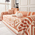 Chenille Geometric Sofa Throw Blanket, Boho Washable Furniture Throw Covers for Sofa