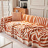 Chenille Geometric Sofa Throw Blanket, Boho Washable Furniture Throw Covers for Sofa