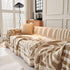 Chenille Geometric Sofa Throw Blanket, Boho Washable Furniture Throw Covers for Sofa