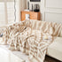 Chenille Geometric Sofa Throw Blanket, Boho Washable Furniture Throw Covers for Sofa