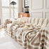 Chenille Geometric Sofa Throw Blanket, Boho Washable Furniture Throw Covers for Sofa