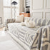 Chenille Geometric Sofa Throw Blanket, Boho Washable Furniture Throw Covers for Sofa