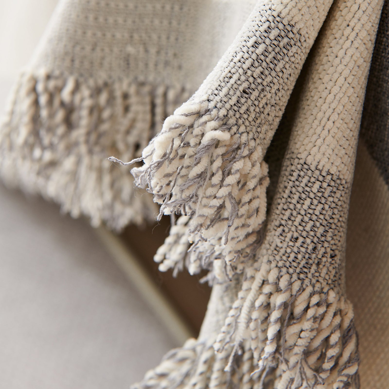 Chenille Geometric Sofa Throw Blanket, Boho Washable Furniture Throw Covers for Sofa