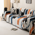 Colorful Chenille Sofa Throw Cover, Fashionable Soft Washable Couch Protector, Sectional Sofa Covers