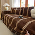 Textural Striped Chenille Sofa Covers, Boho Washable Decor Sofa Blankets Covers