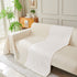 Solid Color Chenille Sofa Throw Blanket, Cozy & Easy Care Fringed Furniture Protector