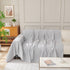 Solid Color Chenille Sofa Throw Blanket, Cozy & Easy Care Fringed Furniture Protector