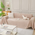 Solid Color Chenille Sofa Throw Blanket, Modern Decor Soft Couch Cover with Fringes
