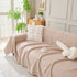 Solid Color Chenille Sofa Throw Blanket, Modern Decor Soft Couch Cover with Fringes