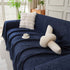 Solid Color Chenille Sofa Throw Blanket, Modern Decor Soft Couch Cover with Fringes