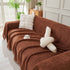 Solid Color Chenille Sofa Throw Blanket, Modern Decor Soft Couch Cover with Fringes