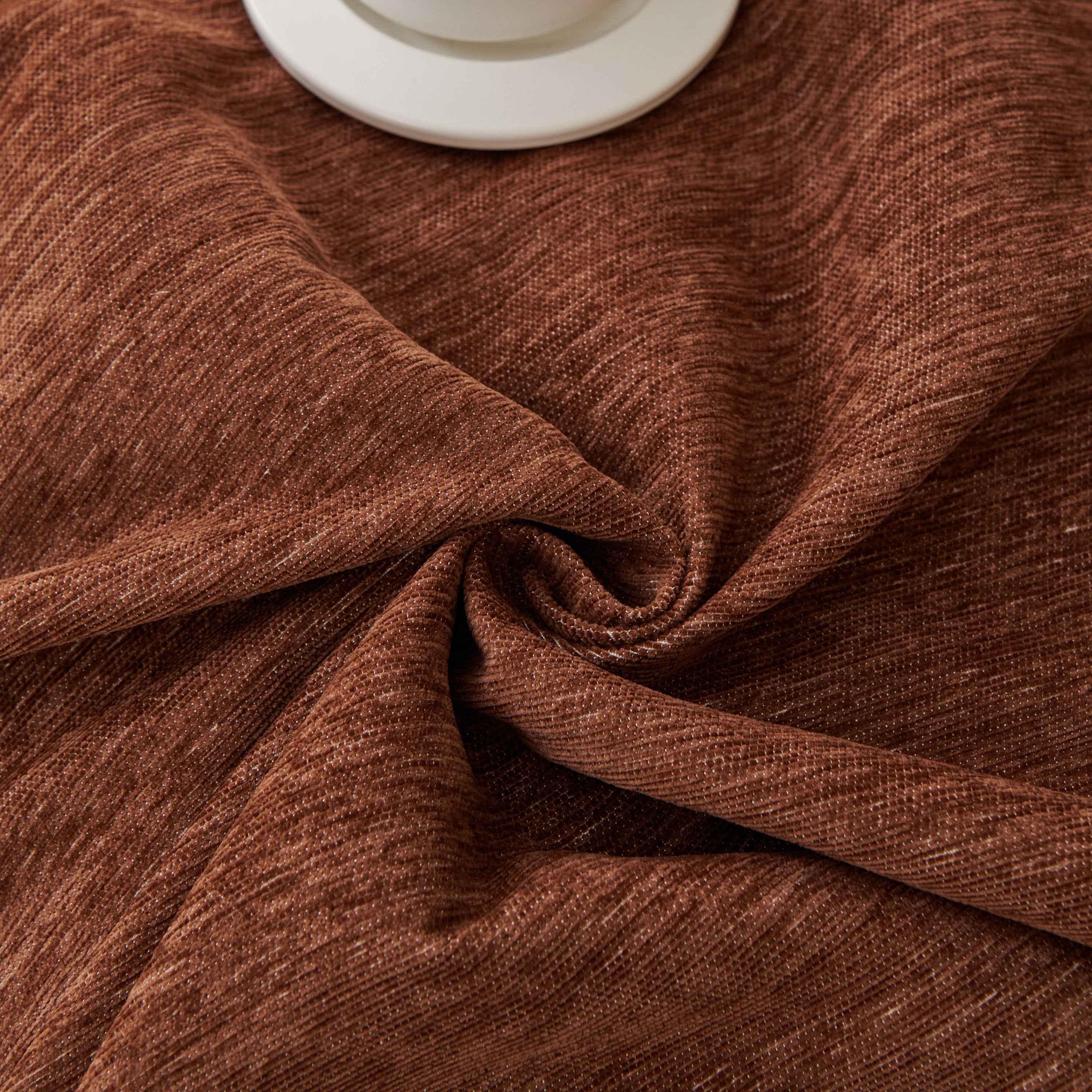 Solid Color Chenille Sofa Throw Blanket, Modern Decor Soft Couch Cover with Fringes