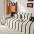 Boho Couch Throw Blanket with Textured Stripes, Sofa Cover for Living Room Decor