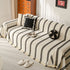 Boho Couch Throw Blanket with Textured Stripes, Sofa Cover for Living Room Decor