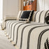 Boho Couch Throw Blanket with Textured Stripes, Sofa Cover for Living Room Decor