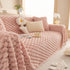 Thick Plush Faux Fur Couch Cover Blanket Warm Fuzzy Blanket Couch Protector for Winter