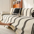 Boho Couch Throw Blanket with Textured Stripes, Sofa Cover for Living Room Decor