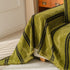 Boho Couch Throw Blanket with Textured Stripes, Sofa Cover for Living Room Decor