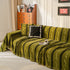 Boho Couch Throw Blanket with Textured Stripes, Sofa Cover for Living Room Decor
