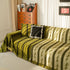 Boho Couch Throw Blanket with Textured Stripes, Sofa Cover for Living Room Decor