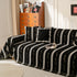 Boho Couch Throw Blanket with Textured Stripes, Sofa Cover for Living Room Decor