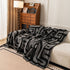 Modern Boho Chenille Sofa Cover Throw Blanket, Abstract Geometric Pattern Couch Cover