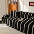 Boho Couch Throw Blanket with Textured Stripes, Sofa Cover for Living Room Decor