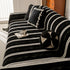 Boho Couch Throw Blanket with Textured Stripes, Sofa Cover for Living Room Decor