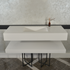 Handcrafted Custom Quartz Sink With Shielf (Qu-116)