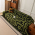 Modern Boho Chenille Sofa Cover Throw Blanket, Abstract Geometric Pattern Couch Cover